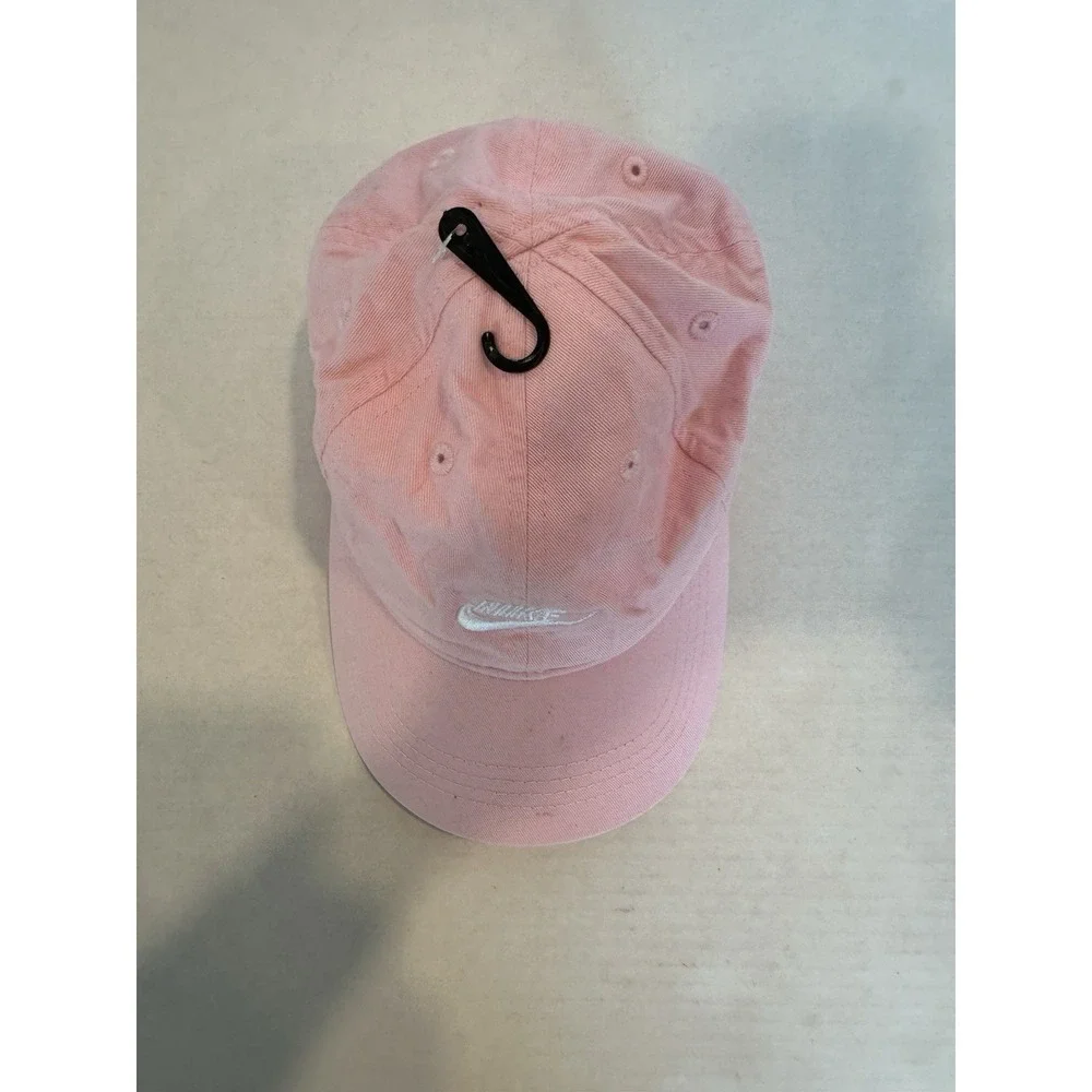 Nike Pink Toddler Child Hat Canvas Adjustable White Swoosh